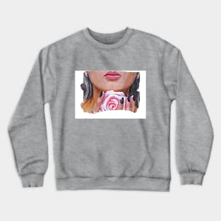 Rose and Black Fingernails Crewneck Sweatshirt